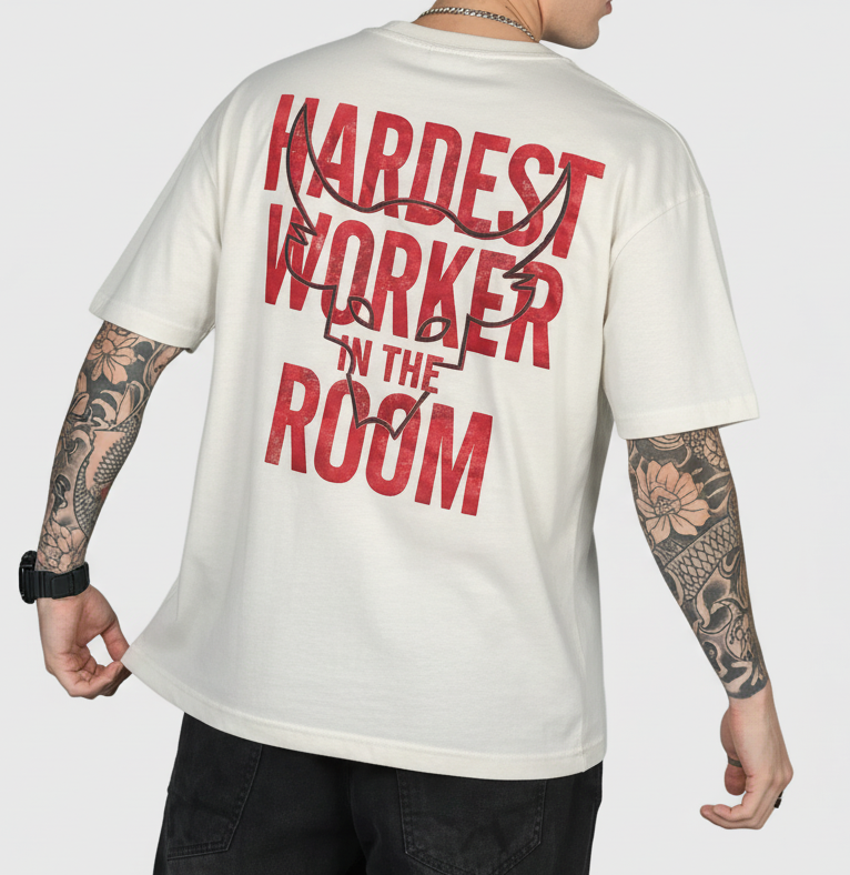 AMRIT – Hardest Worker Oversized Tee